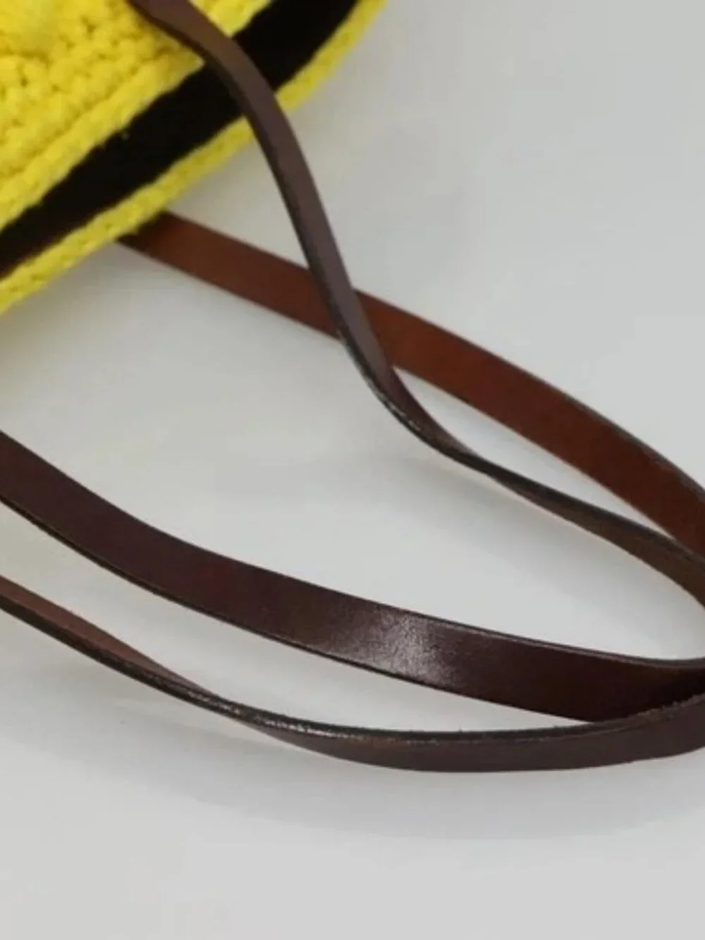 FENDI Shoulder Bag Wool Yellow Auth BD1221 - Picture 7 of 16